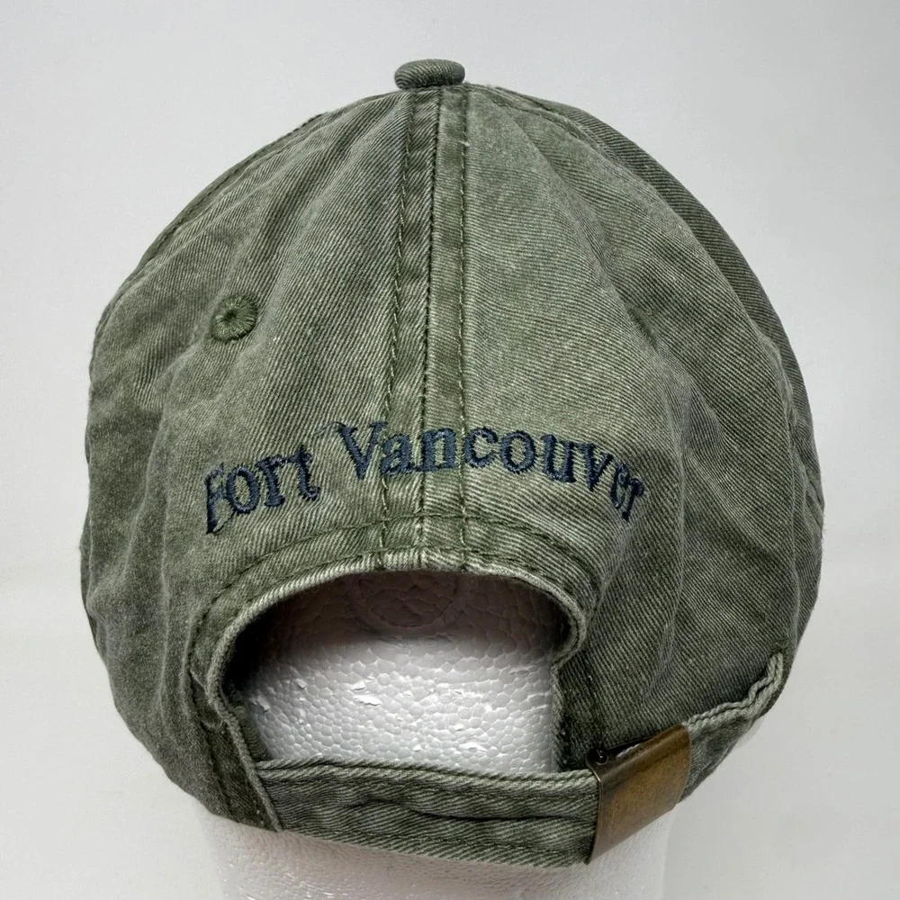 ECO Fort Vancouver Woodpecker Embroidered Olive Green Cotton Dad Hat Cap OSFA
